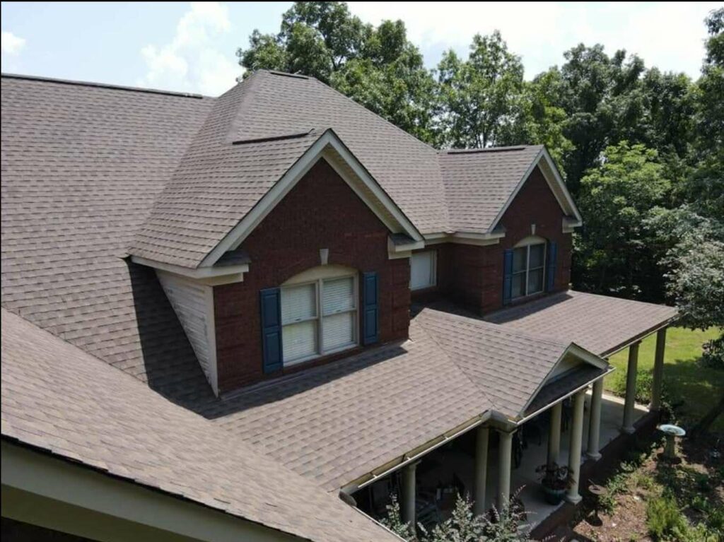 home with roof shingles